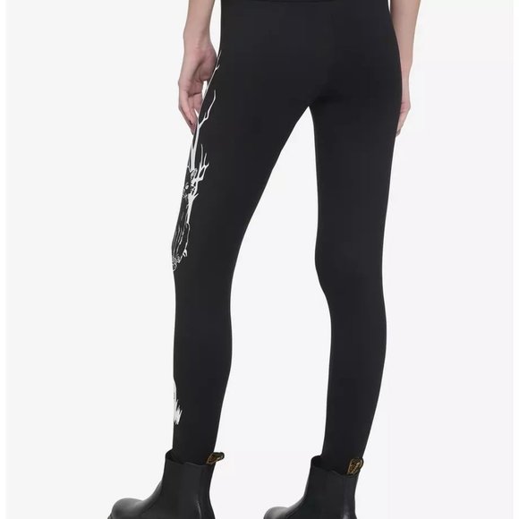 Hocus Pocus Black leggings Halloween Binx Cat Tombstone Size XS Disney - Picture 3 of 6